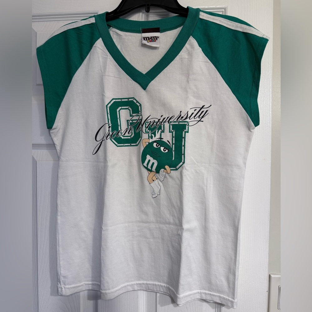 M&M'S Green and White Short Sleeve Tee